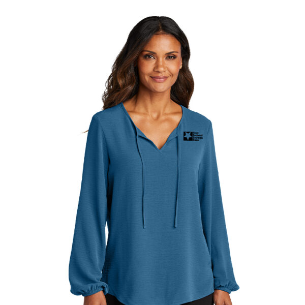 Port Authority Women’s Textured Crepe Blouse LW714 - Image 2